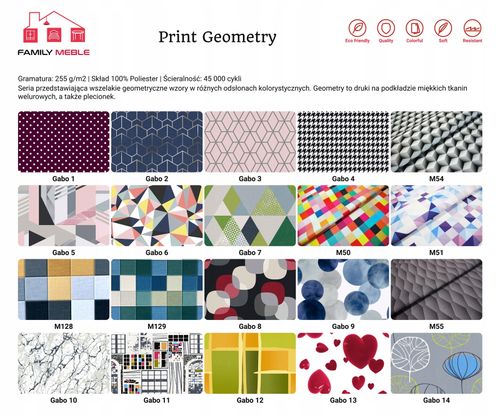 Fotel uszak ARI PRINT skandynawski  design wzorzysty noc na Arena.pl