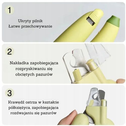 Obcinacz do pazurów dla zwierząt PSA, KOTA + światło LED + Pilnik na Arena.pl