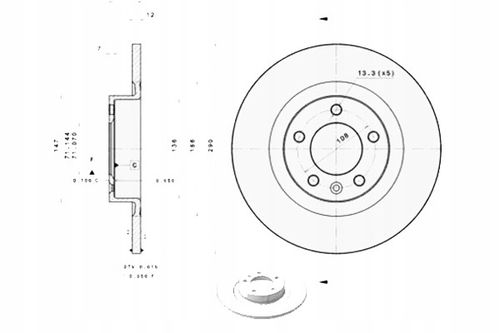 TARCZA HAM TYL 290X12 P BREMBO na Arena.pl