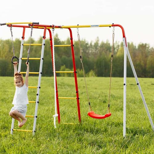 plac zabaw do ogrodu Leśna Polanka basic - żółty na Arena.pl