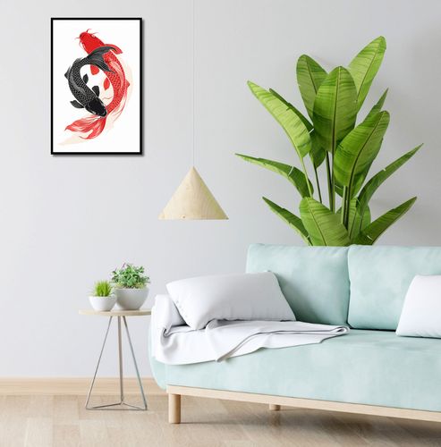 Plakat 40x60cm Yin i Yang Koi na Arena.pl