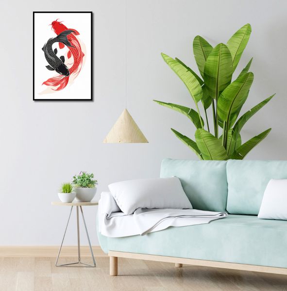 Plakat 40x60cm Yin i Yang Koi zdjęcie 4
