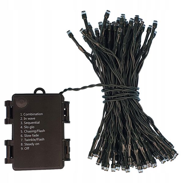 LAMPKI CHOINKOWE NA BATERIE 50 LED FUNKCJE TIMER zdjęcie 3