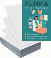 Ulotki A4 reklamowe firmowe 100szt różne wzory KLINIKA WETERYNARYJNA