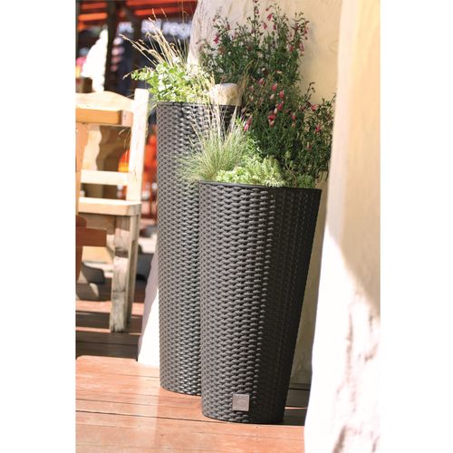 3 Donice Rattan Wysokie Okrągłe Antracyt 47 57 76cm na Arena.pl