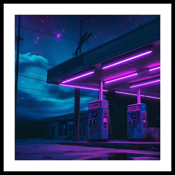Plakat 40x40cm Moc Neonowej Nocy zdjęcie 3