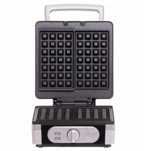 GOFROWNICA XXL 2000W,Limitowana Seria Silver Adler,DUŻA MOC, 2 DUŻE Gofry zdjęcie 10