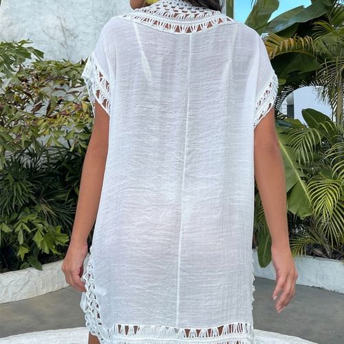 LETNIA TUNIKA PLAŻOWA PAREO PLAŻOWE NARZUTKA NA PLAŻĘ SUKIENKA BOHO KOLORY na Arena.pl