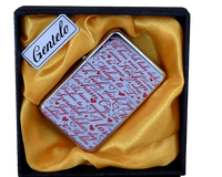 Zapalniczka Benzynowa z Napisami Kocham Cię w Opakowaniu Prezentowym