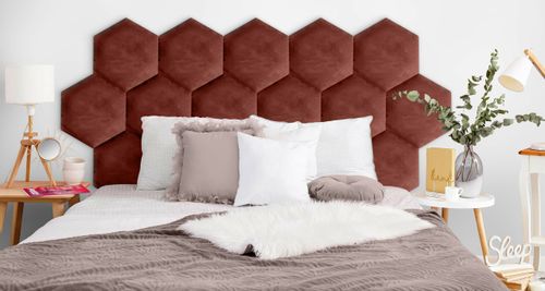 PANELE TAPICEROWANE PLASTER MIODU Heksagon BORDOWY 26cm x 30cm na Arena.pl