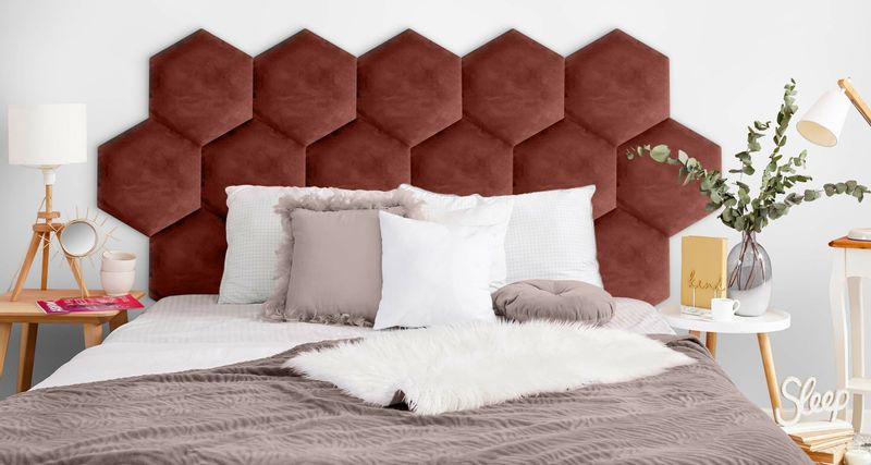 PANELE TAPICEROWANE PLASTER MIODU Heksagon BORDOWY 26cm x 30cm zdjęcie 6