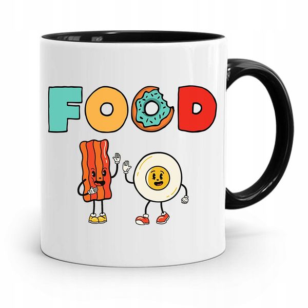 Kubek Czarny Dla Kucharza Kucharki Cook Food Z Nadrukiem Ze Zdjęciem zdjęcie 1