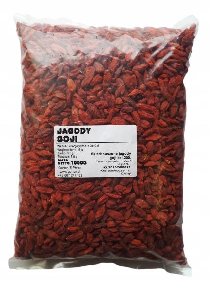Jagody goji suszone 1kg Pan zdrówko zdjęcie 1