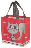 Mocna torba zakupowa z motywem zwierzęcym Mini Kitikat różowa matowa 10L