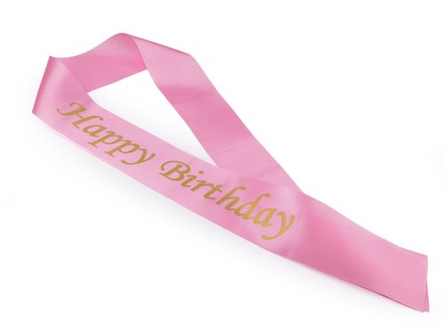 Satynowa szarfa urodzinowa Happy Birthday na Arena.pl