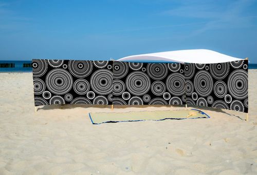 PARAWAN PLAŻOWY Białe koła z indywidualnym  napisem 4 PANELE 11.4 na Arena.pl