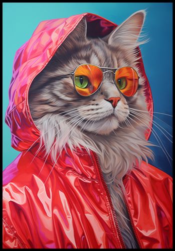 Plakat 68x98cm Kot w Stylu na Arena.pl