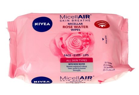 Nivea Micell Air Skin Breathe Chusteczki micelarne z Wodą Różaną 1op.-25szt