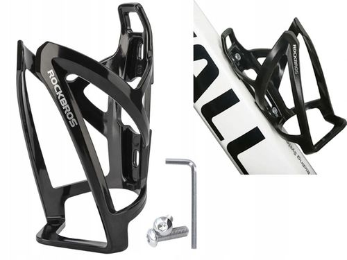 KOSZYK BIDONU ROWEROWY UCHWYT NA BIDON ROWER LEKKI CZARNY + ŚRUBY i IMBUS na Arena.pl