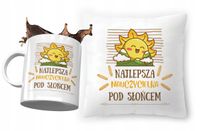 Dla Nauczycielki Zestaw Poduszka + Kubek Prezent Z Nadrukiem Ze Zdjęciem