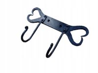 Wieszak na ubrania kuty metalowy Serce 2 haki