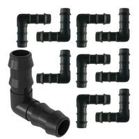 ZESTAW 10X KOLANKO ŁĄCZNIK DO LINII KROPLUJĄCEJ WĘŻY RUR WCISKANY WTYK ∅16