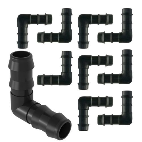 ZESTAW 10X KOLANKO ŁĄCZNIK DO LINII KROPLUJĄCEJ WĘŻY RUR WCISKANY WTYK ∅16 na Arena.pl