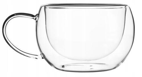 FILIŻANKA Z PODWÓJNĄ ŚCIANKĄ SZKLANKA 280ML 2SZT na Arena.pl