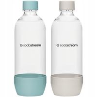 2X SodaStream Butelki do Saturatora 2x 1L czarna / biała zestaw do zmywarki