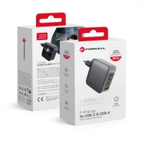 Ładowarka sieciowa Forcell GaN 3 x USB C + USB A QC4.0 PD 5A 100W VT-46