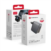 Ładowarka sieciowa Forcell GaN 3 x USB C + USB A QC4.0 PD 5A 100W VT-46