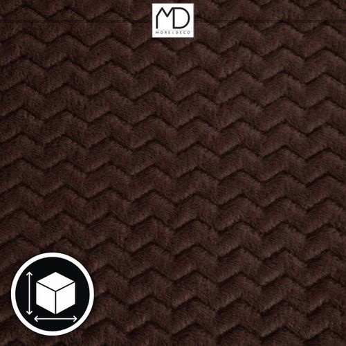 Koc pled narzuta 200x220cm na łóżko ciepły miękki prezent wzór brązowy brąz na Arena.pl