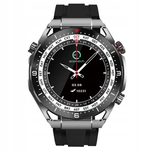 Smartwatch Ecowatch Eco1 Czarny Ulitmate Rozmowy Głosowe 3 Paski Menu Pl na Arena.pl