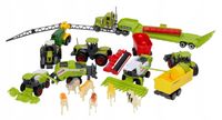 2X Zestaw Maszyn 6w1 Zabawka Traktory 2xTraktor + Akcesoria Przyczepy PREZE