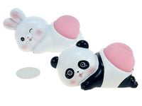 figurka królik lub panda z pupą gniotkiem 8cm żelowa pupa