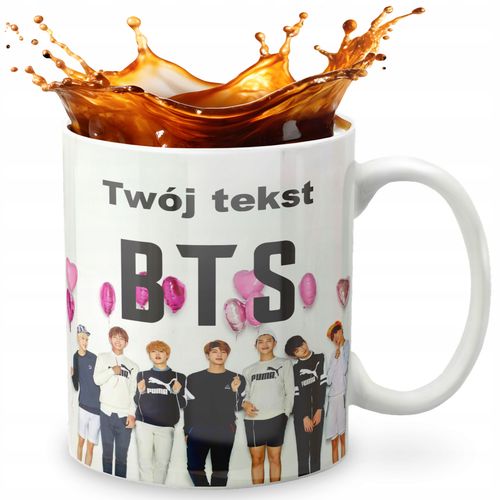 KUBEK 330ml GRAFIKA PREZENT ŚWIĘTA WZÓR - KPOP BLACKPINK BTS GOT7 + IMIĘ na Arena.pl