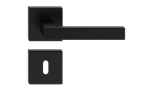 klamka ergo czarna kwadratowy szyld na klucz italian line - mp ilekczk