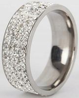 Srebrny Pierścionek Białe Cyrkonie Obrączka Kamień