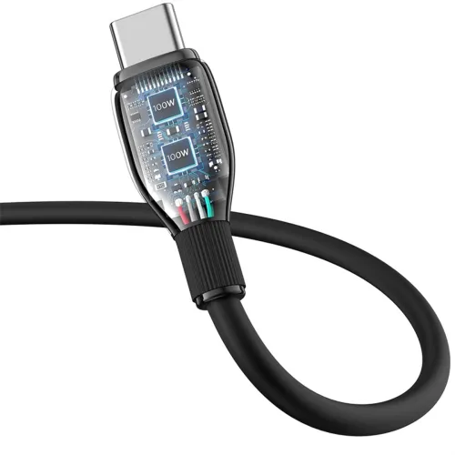 kabel baseus pudding series 100w usb-a - usb-c 2m - czarny na Arena.pl