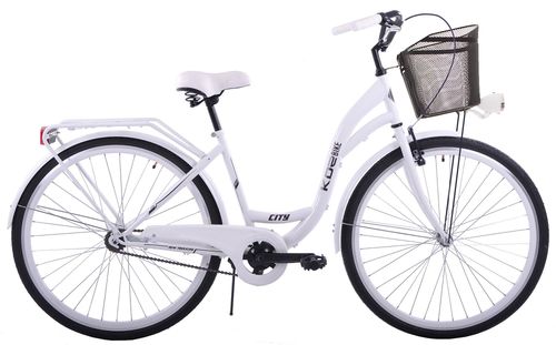 Rower miejski 28 damski Kozbike K25 1s biały na Arena.pl