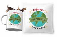 Dla Mechanika Zestaw Poduszka + Kubek Na Prezent Z Nadrukiem Ze Zdjęciem