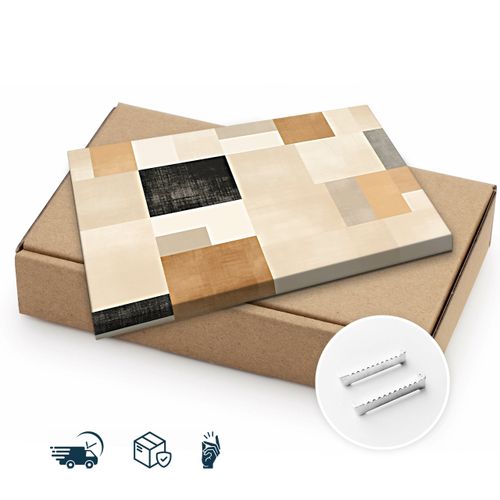 Obraz Do Salonu Kwadraty Abstrakcja Boho Wzór Geometryczny 70cm x 100cm na Arena.pl