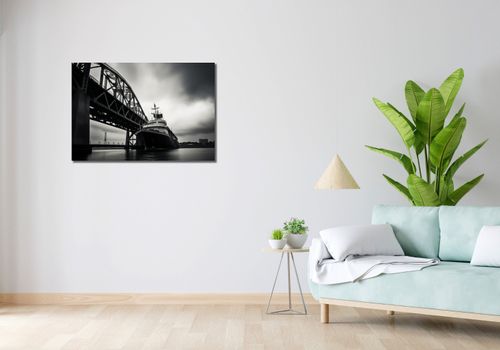 Obraz 90x60cm Statek przy Moście na Arena.pl