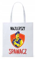 Dla Spawacza Prezent Torba Eco Biała Shopper Z Nadrukiem Ze Zdjęciem