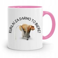 Kubek Różowy Nosacz Janusz Kurła! Za Darmo Biere Z Nadrukiem Ze Zdjęciem