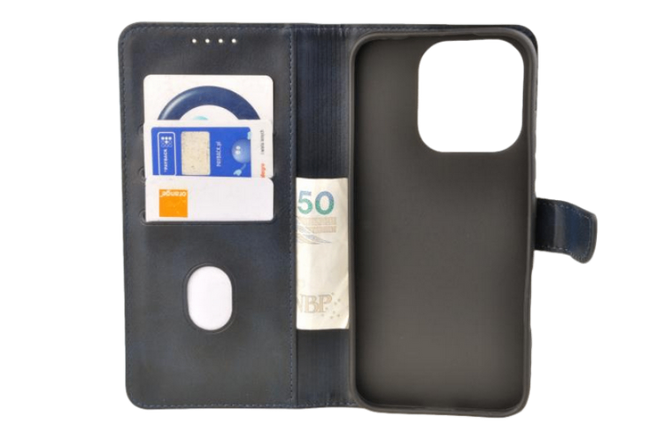Etui portfel Wallet do Honor 400 Lite granatowy zdjęcie 3