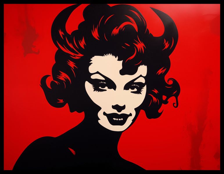 Plakat 65x50cm Czerwona Diablica zdjęcie 2