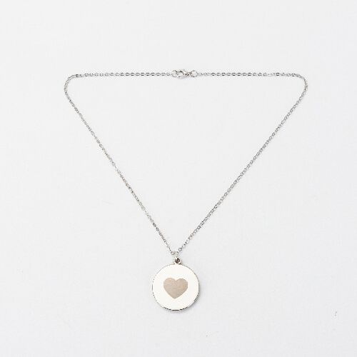 Okrągły medalion do sublimacji - serce zdjęcie 2