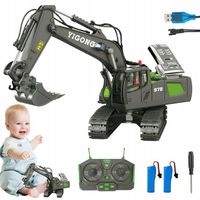 ZDALNIE STEROWANA KOPARKA RC Z METALOWĄ ŁYŻKĄ I ROTACJĄ 680°