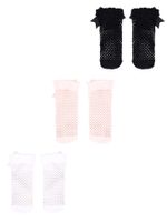 Skarpety dziewczęce kabaretki z kokardką 3PAK 31-34 YOCLUB